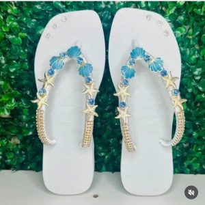 Havaianas conchas azul